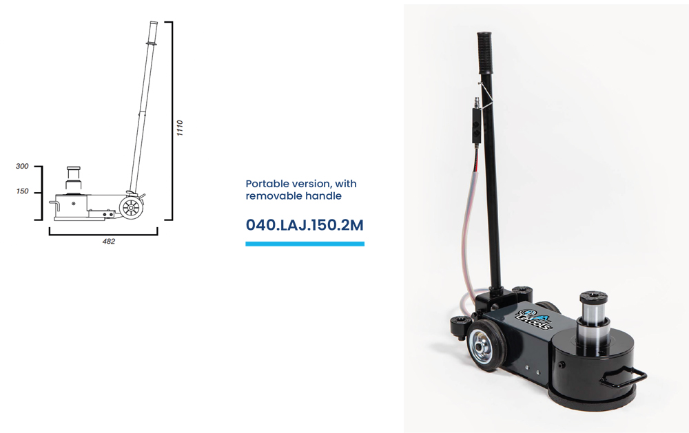 Air-hydraulic jacks