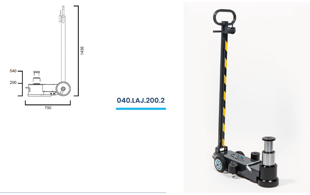Air-hydraulic jacks