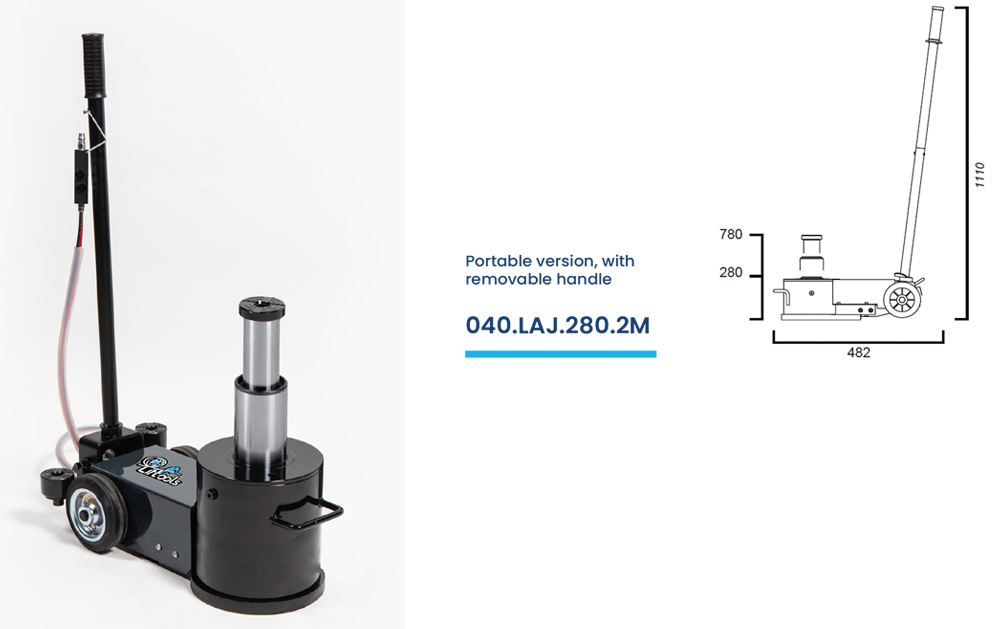 Air-hydraulic jacks