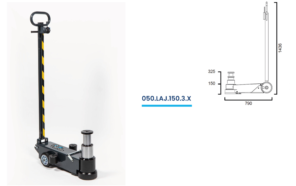 Air-hydraulic jacks