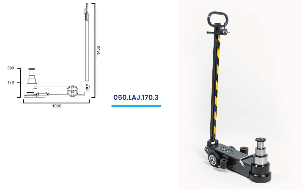 Air-hydraulic jacks
