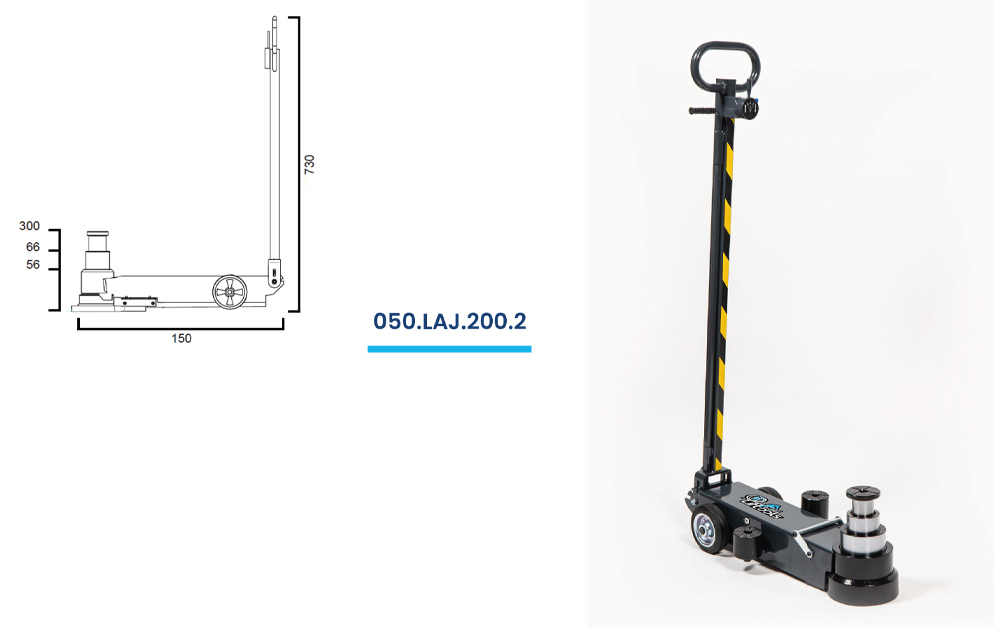 Air-hydraulic jacks