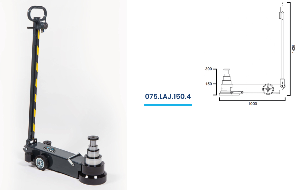 Air-hydraulic jacks