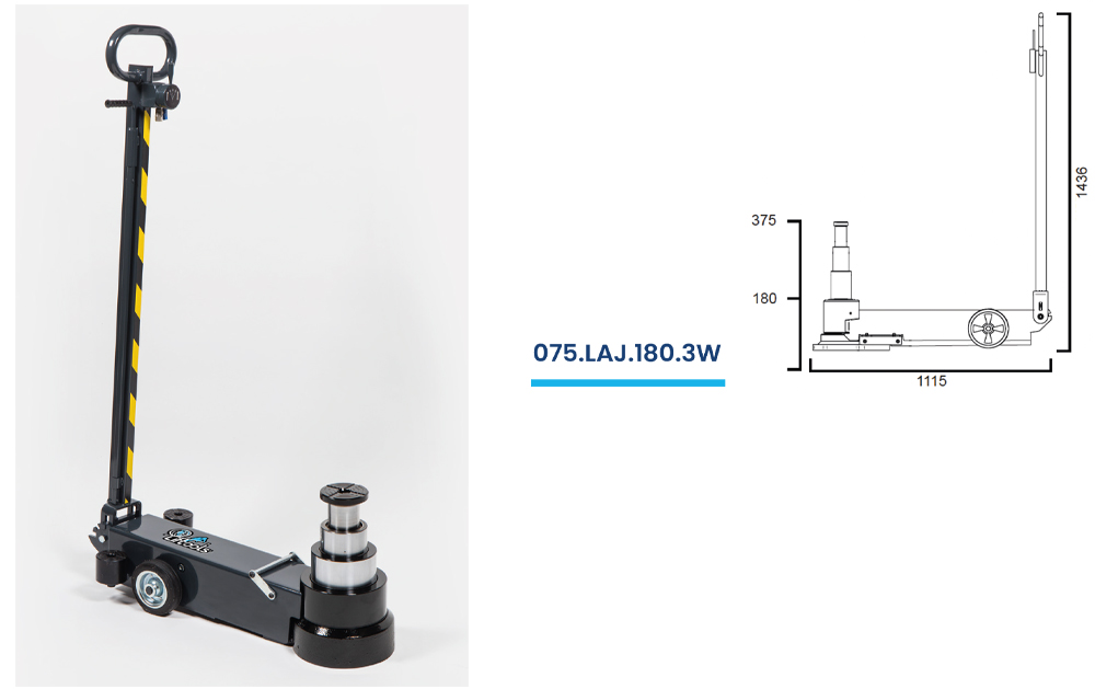 Air-hydraulic jacks