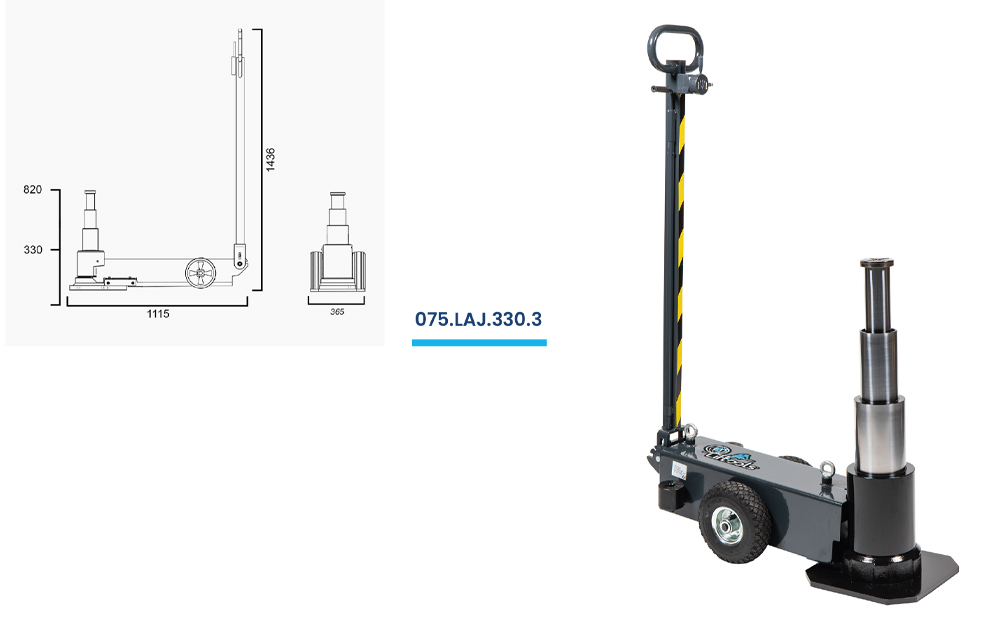 Air-hydraulic jacks